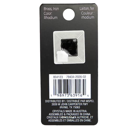 Dark Rose Filagree Heart Austrian Crystal Charm by Bead Landing™